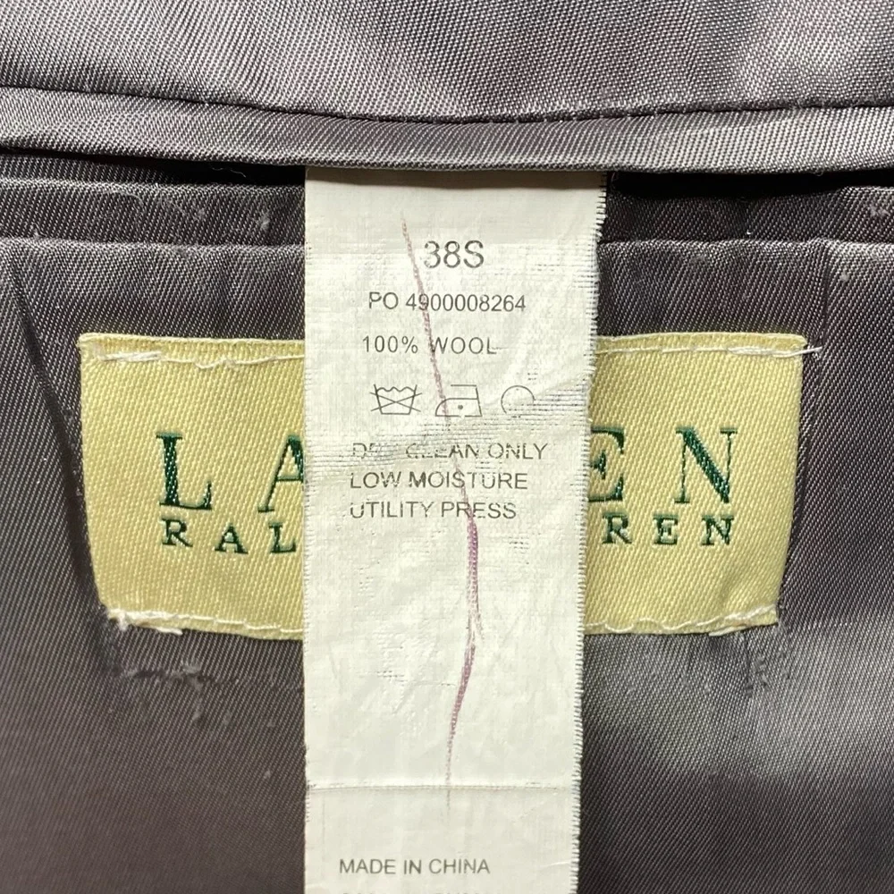 Men’s Lauren‎ Ralph Lauren Charcoal Pinstripe Suit Blazer Coat 38S